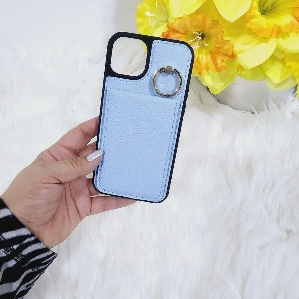 Iphone 15 6.7 wallet case blue new without tag